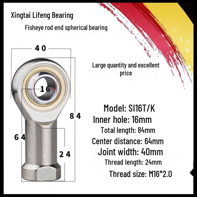 SA/SI/SAL/SIL Internal Thread Rod End Joint Bearing – Sizes 5, 6, 8, 10, 12 T/K External Thread