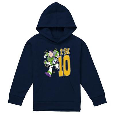Childrens/Kids I'm 10 Buzz Lightyear Birthday Pullover Hoodie