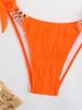 European & American Sexy Ribbed Tie-up Bikini - Hot-Selling Cross-Border Swimsuit