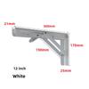 2pcs Heavy Duty Stainless Steel Folding Shelf Brackets Collapsible Wall Mounted L-Table Hinges for Bench & Table with Screws