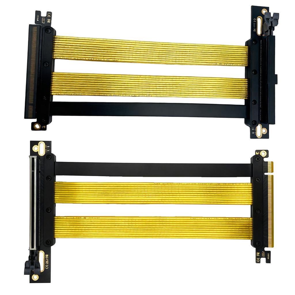 PCI-E16X Riser Cable Graphics Card Extension Cable for RTX 4090/5090 & RX 7900 XT Bendable PCIE5.0 Mounting Adapter Cable
