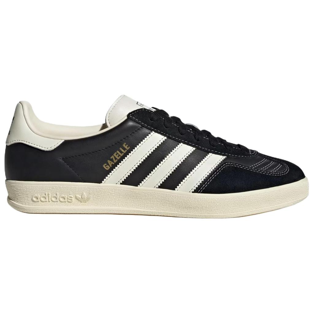 Adidas Gazelle Indoor Black Cream White Men Sneakers Core-Black Gold-Metallic JQ8385