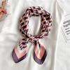 Fashion geometric color matching simulation silk scarf thin spring and summer square scarf scarf professional tie scarf hair tie bag silk scarf