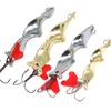 2 Stück Gold Silber 10g 14g 21g 28g Rotierender Metall Spinner Löffel Angelköder Köder Für Forelle Hecht Angeln Fisch Drillingshaken Tackle