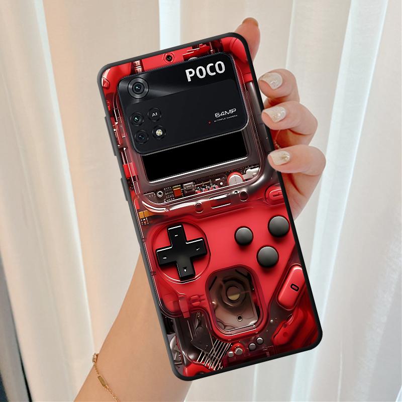 Game Machine Pattern Case for Xiaomi Poco C75 X4 Pro F3 F7 X7 C71 C51 C61 X3 NFC M5s M7 C40 C50 M3 M4 Pro X5 Soft Shell