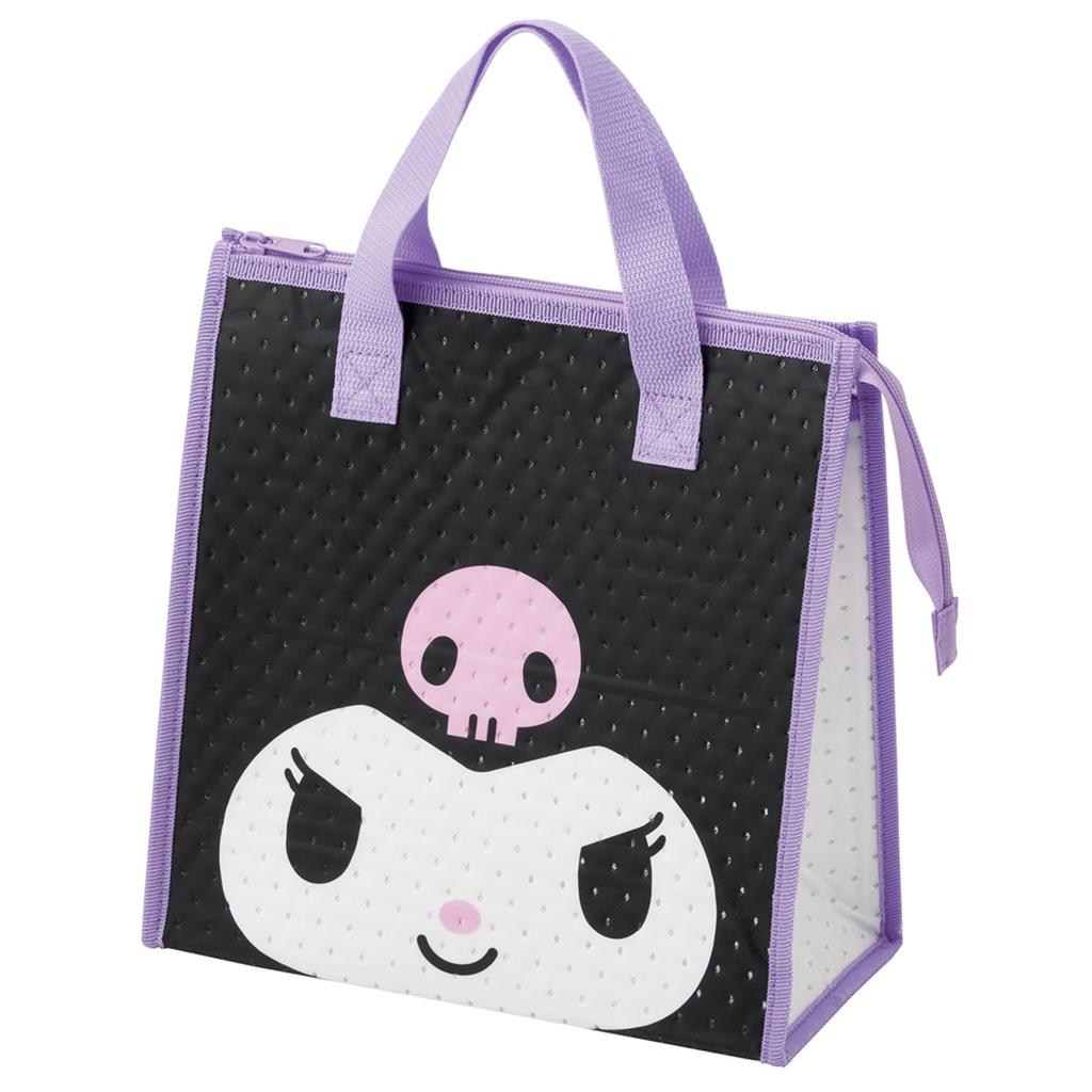 Skater Lunch Sanrio Kuromi Face Bag, Non-woven Fabric, Insulated, Design, FBC1-A