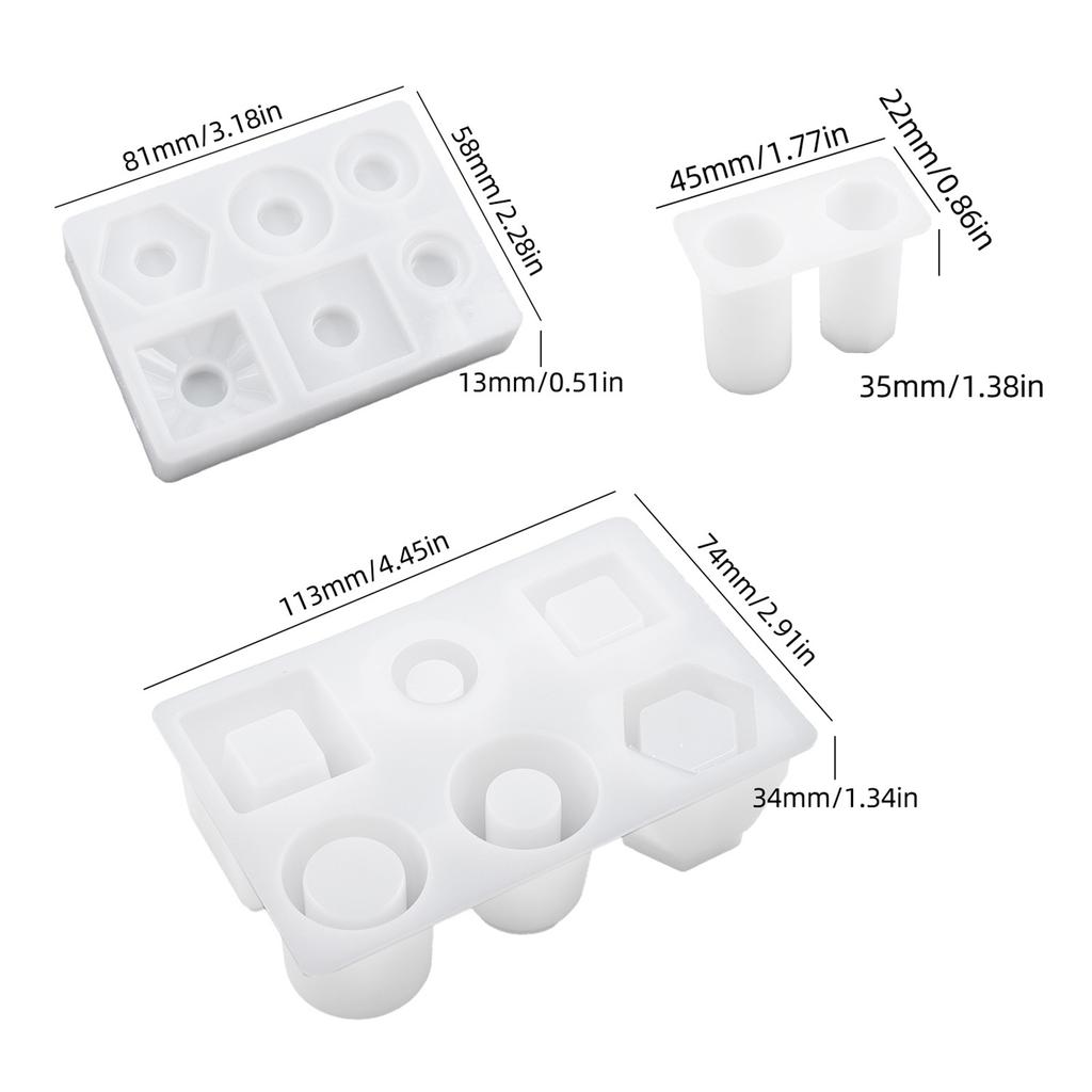 Sturdy Silicone Mould Set for UV Resin Keychains With 4 Liquids and Step By Step Guide for Shaker Effect Creation