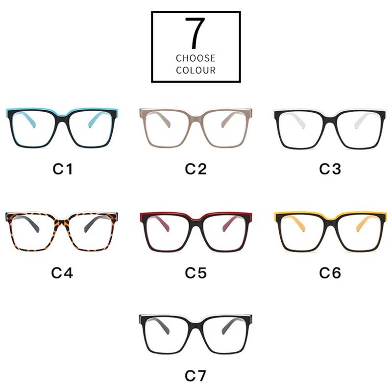 SHAUNA Mode Doppel Farbe Frauen Cat Eye Brille Rahmen Retro TR90 Klar Anti-Blau Licht Brillen Männer Optische Blau gelb Rahmen