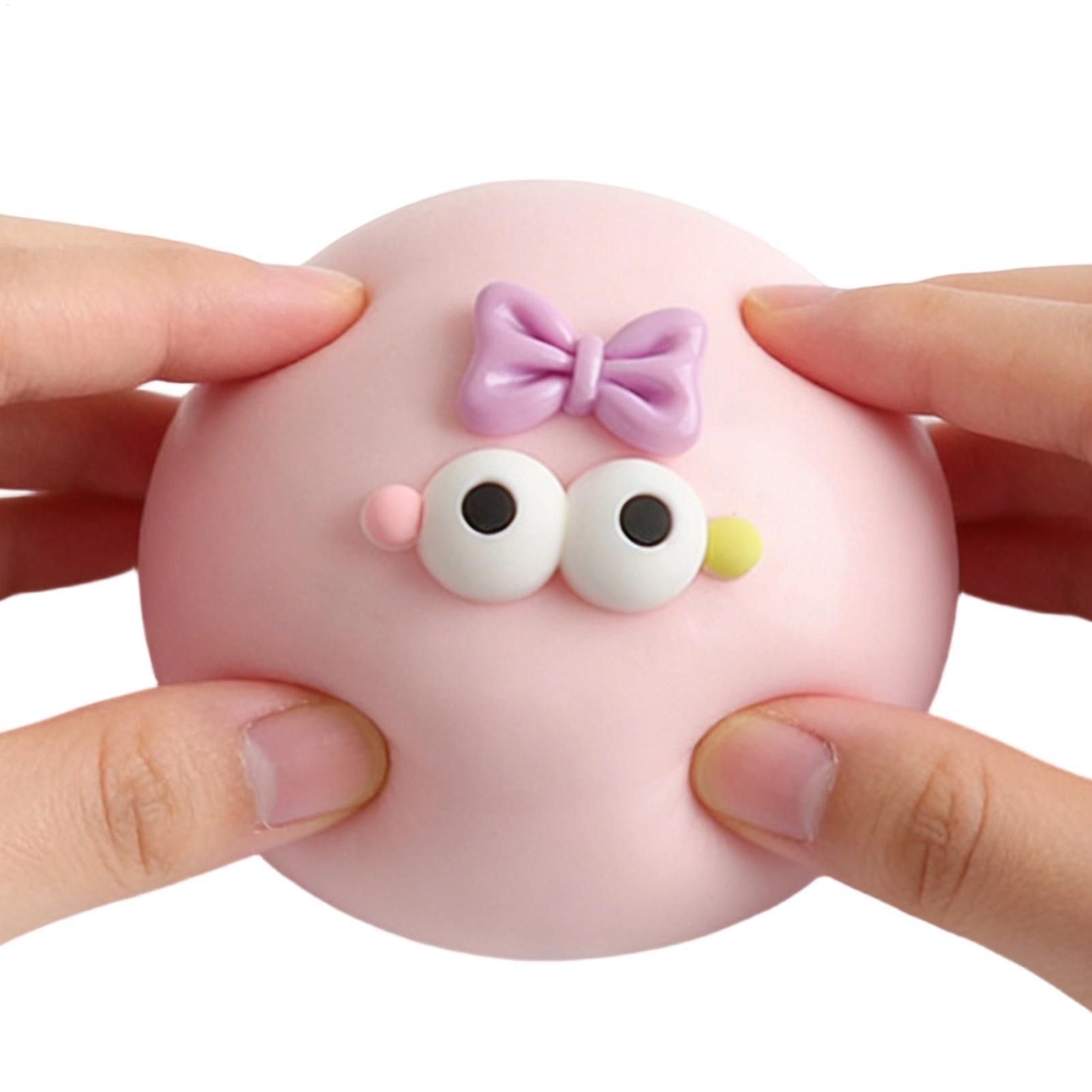 

Cute Dumpling Squishy Stress Ball Soft Fluffy Squeeze Fidget Toy Anti Stress Anxiety Relief Sensory Gift Present розовый