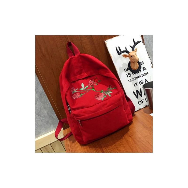 

Women Ladies Canvas Shoulder School Bag With Spacious Compartments And Stylish Design красный