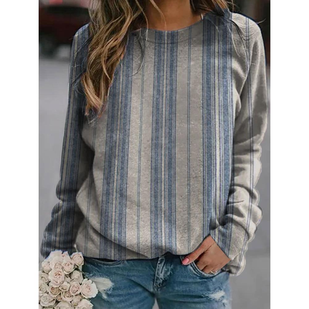 GMXIA Spring and Autumn Women's Retro Casual Fashion Crewneck National Style Hoodie