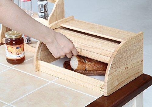 Fuji Boeki Bread Case, 33cm Wide X 23cm Deep X 16cm High, Natural Wood, Kitchen Storage, Bread Storage Case, Bonheur, 94381