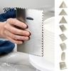 Dough Divider for Bread Stainless Steel Cake Scraper with Multi-faceted Sawtooth, Rectangle/Pentagon/Triangle/Semi-circle Shape Cream Heavy