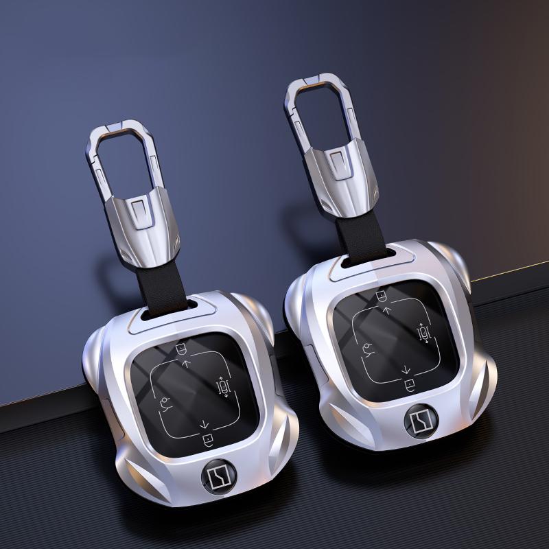 Zinc Alloy Silicone Car Key Case for For Zeekr 7X 2025 Keychain Remote Protection Cover Bag Shell Housing Holder Fob Accessories