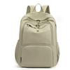 Schoolbag Casual Backpack Women's Large Capacity Outdoor Commuter Backpack Fashion Lightweight Versatile Solid Color Storage Computer Bag