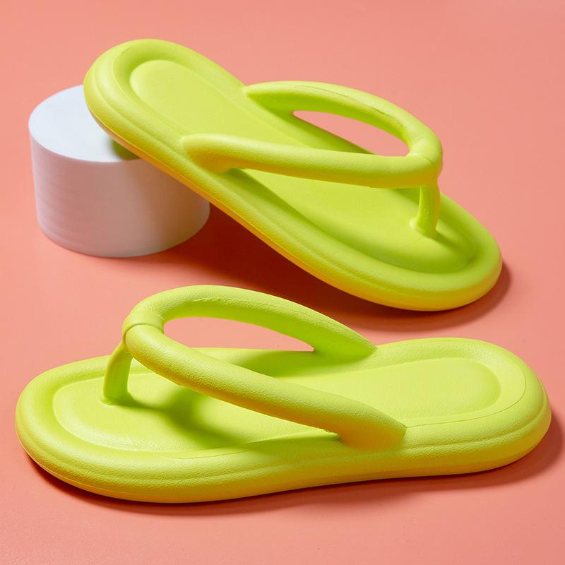 Flip-flops women's new summer angle flat bottom outdoor beach wear couple EVA men's drag
