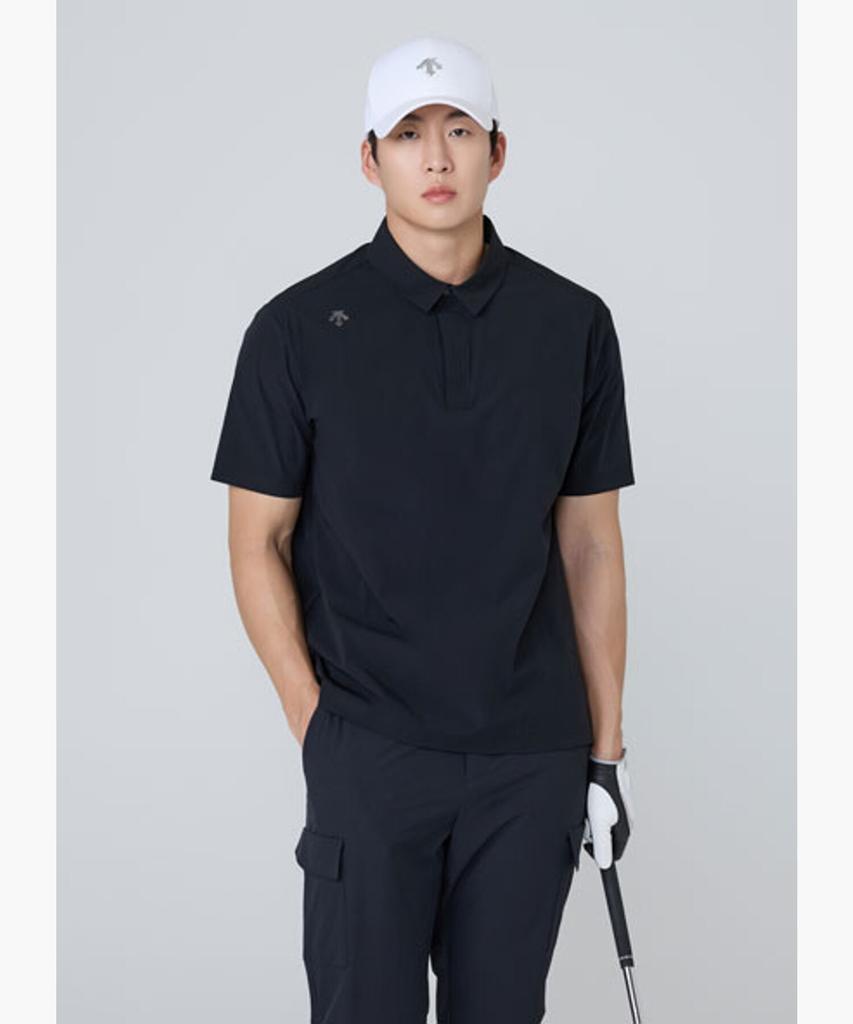 DESCENTE GOLF Men'S Woven Collared Short Sleeve T-Shirt Dr12Mfts36