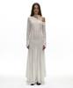 Partimento Woman Sheer Lace Tie-Neck Maxi Dress_White