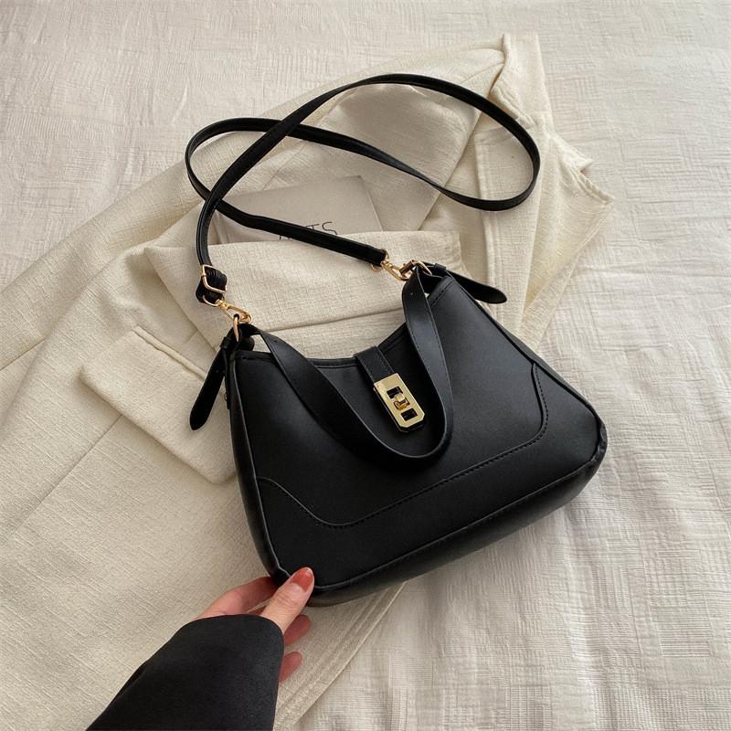 2024 Spring New Simple Commuter Bag Street Fashion Shoulder Bag Pu Material