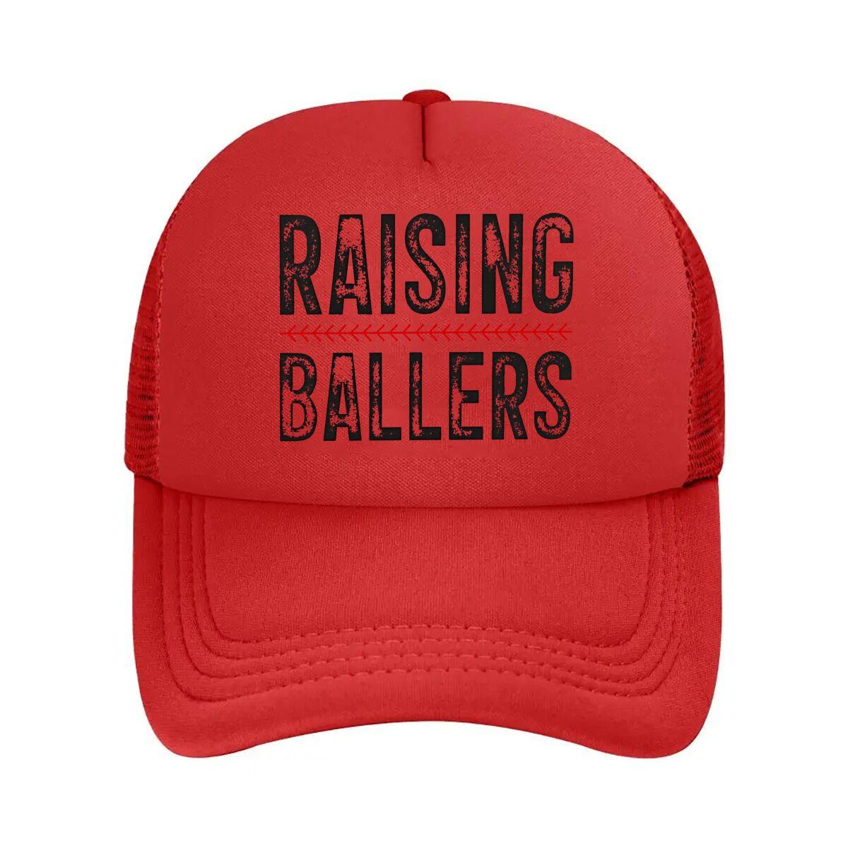 Raising Ballers Glitter Baseball Stitch Mesh Baseball Cap Hip Hop Adjustable