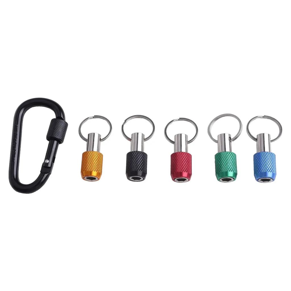 1pc Drill Bit Holder 1/4 Hex Shank Screwdriver Keychain Extension Bar Screwdriver Bit Holder Keychain Extension Bar Batches