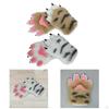 2 Pieces Furry Gloves Plush Hand Women Winter for Fancy Dress up Party