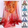 Floral Printing Silk Scarf Smooth Long Wraps Fashion Women Foulard  Women