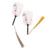 2Pcs 1:12 Dollhouse Miniture Simulation Palm-Leaf Fan Model Toy Home Decoration Accessories