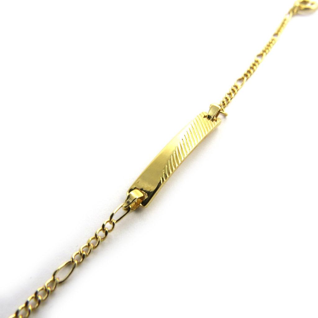 Les Trésors De Lily [M8855] - Gourmette Plaqué Or 'Bambino' doré - 21x4 mm