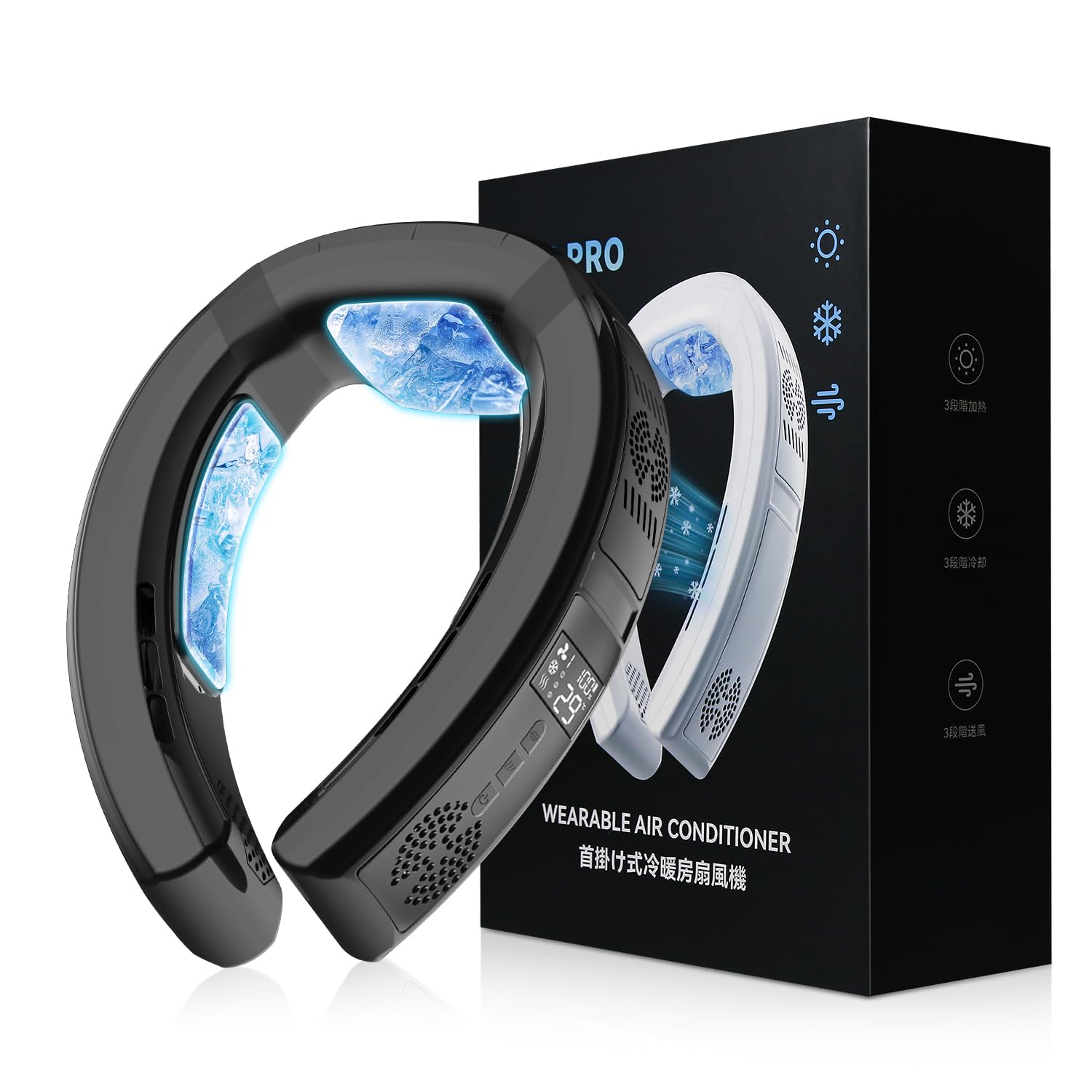 

Шейный вентилятор с охлаждающей пластиной Летняя модель Высокий воздушный поток Длительная работа Шейный LED Ветер и температура Легкий Шейный Быстрый Большой 5 3 3 Температура