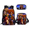 Popular COCO Music Skull Pattern 3D Print 3pcs/Set pupil School Bags Laptop Daypack Backpack Inclined shoulder bag Pencil Case
