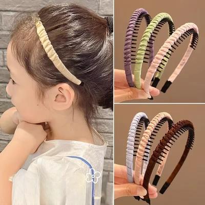 Mädchen Haar Clip Mode Weben Stoff Stirnband Einfache Baby Mädchen Headwear Haar Organizer Nette Acryl Haar Zubehör