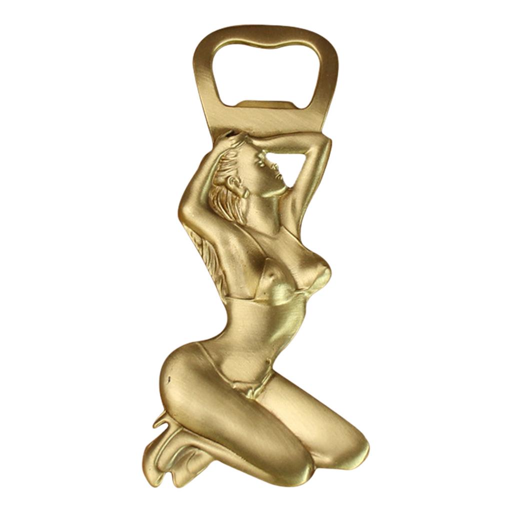Luxuriöser Messing-Frauen-Silhouetten-Öffner Bieröffner Zubehör Ideales Geburtstags- oder Weihnachtsgeschenk für Männer und Frauen