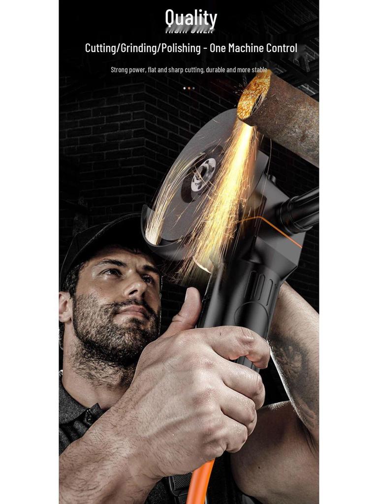 Industrial-Grade Pneumatic Angle Grinder/Polisher: Multi-Function, 4-7 Inch Cutting & Grinding Wheel Machine