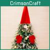 Christmas Tree Top With Fabric Decorations And Accessories For Holiday Season