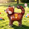 1Pcs Baby Shower Accessories Cartoon Foil Balloon Animal Stand Walking Balloon With Wheel For Kid Birthday Party Decor Ballons