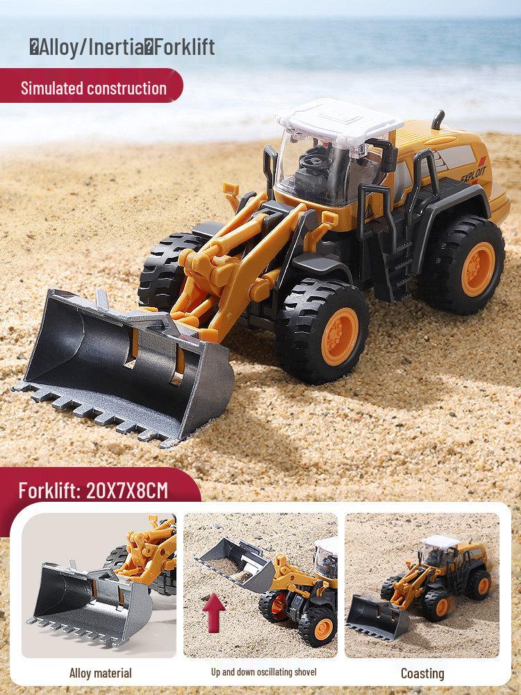 Extra Large Alloy Engineering Toy: Roller, Excavator, Bulldozer, Loader for Boys Aged 2-3 Years