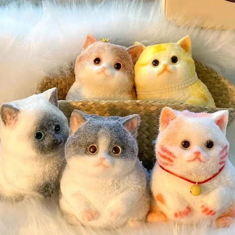 Mačkací hračka Opakovaně použitelná Bezpečná TPR Pomalé vracení Kawaii Zvíře Kočka Fidget Hračka na odbourání stresu Senzorická hračka Roztomilá Dekorace pro úlevu od úzkosti pro ADHD