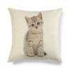 Cute Cat Linen Sofa Cushion Cover - Simple Style, Special Edition 430