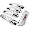 One Set of Chrome Side Door Handle and Rear Tailgate Cover Trims Add-on Covers For 2002-2009 Dodge Ram 1500 2500 3500 4-Door