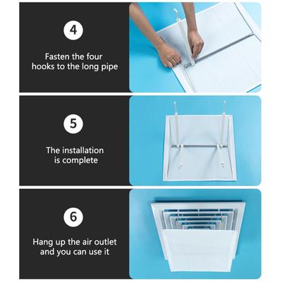 Square Ceiling Central Air Conditioning Windshield, Anti Straight Blow Out Outlet Windshield, Hook Outlet Wind Deflector