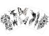 S.A.V.I 5pcs. Temporary Tattoo Stickers Combo Of Butterfly, Feathers, Flowers, Birds Mix Designs For Girls Women Size 10.5x6cm