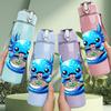 1PC Cute Blue Dragon Sea Creature Print 750ml Color Plastic Sports Water Bottle Leakproof Flip Straw Lid Suitable for Sports Office Home Use