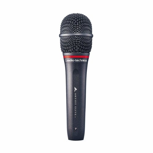 Audio-Technica AE6100 Dynamic Microphone, XLR, Super Cardioid, for Vocals, Live Performances, and DTM, Includes Microphone Holder and Pouch