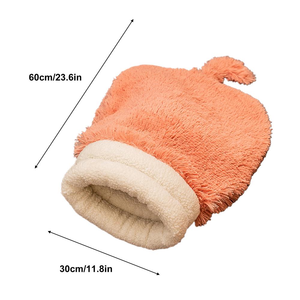 Plush Cat Sack Sleeping Cushion Bed Winter Cozy Cat Bed Cave Comfortable Pet Snuggle Sack Cat Bed Cave Sleeping Bag Self-Warming