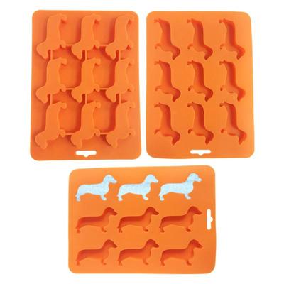 Kreative Silikon-Dackel-Welpen-förmige Eiswürfelform für die Küche, Schokoladenkeksform, DIY-Eiswürfelschale, Küchenwerkzeuge, Dropshipping