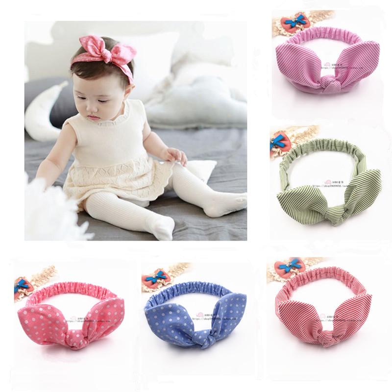 Buy Baby Girl Cute Rabbit Ears Hair Accessories Cotton Cloth Elastic