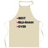Kitchen Apron - LOVE Best Ever - Durable Cotton - Long-lasting Print (France) - Adjustable Straps