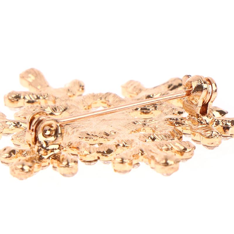 Strassprydd Snöflinga Vinter Dam Mode Brosch Glittrande Kristall Broschnålar Smycken Broscher Dam Julklapp