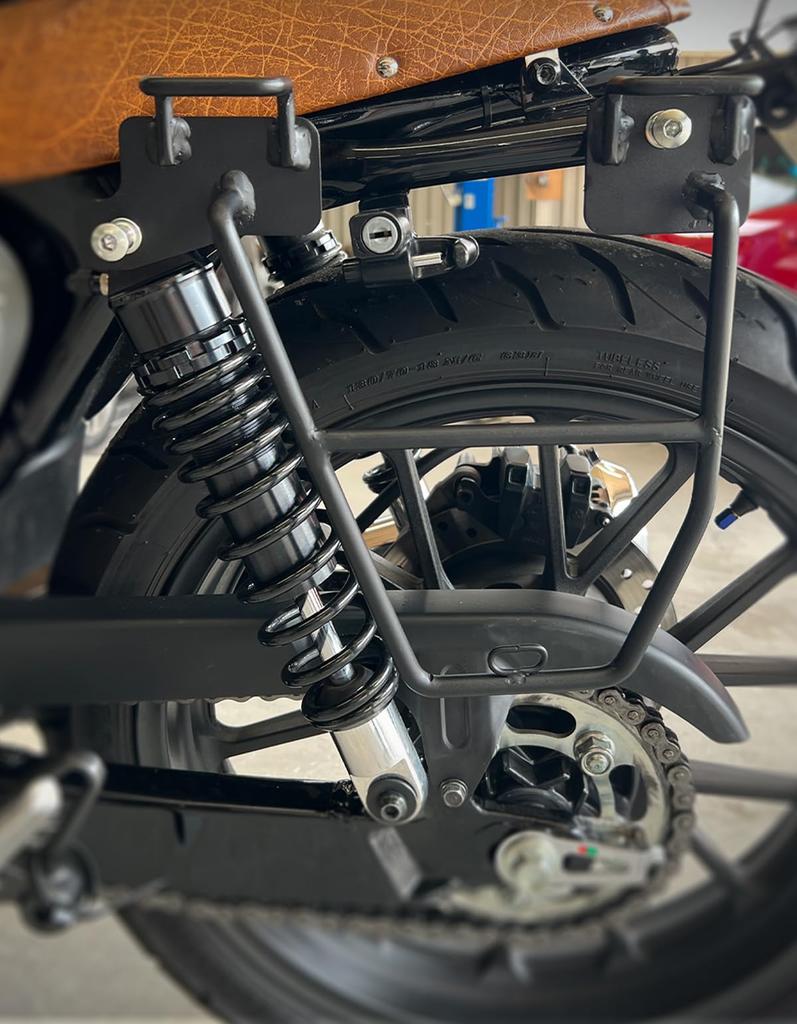 KEMIMOTO Motorcycle Side Bag Support GB350 Left Side Only Saddle Bag Support Honda GB350 Side Back Support High Strength Black (21-24)